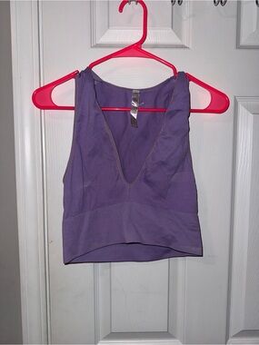 Sleeveless V-Neck Purple Women's Tank Top